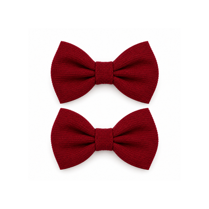 Conjunto de 2 Laços de Cabelo Bordô