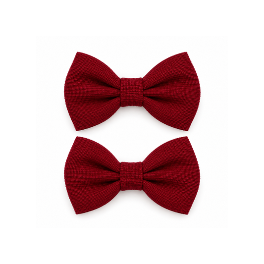 Conjunto de 2 Laços de Cabelo Bordô