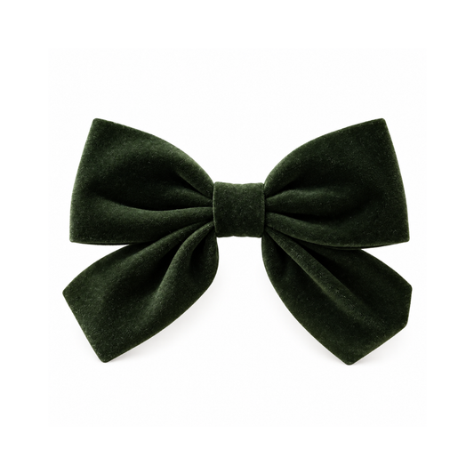 Laço de Cabelo Grande Verde Escuro