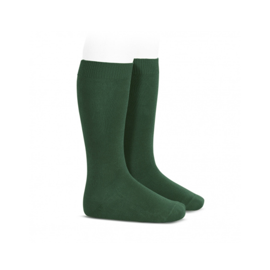 Meias Altas para Bebé e Criança em Verde Escuro- Cóndor
