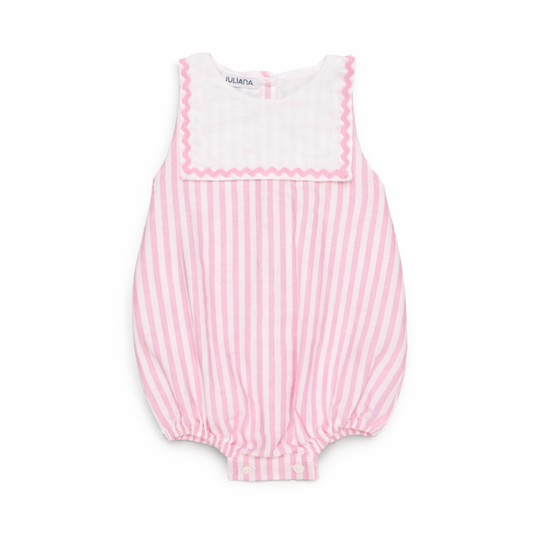 Fofo às Riscas Rosa com Gola Branca- Juliana