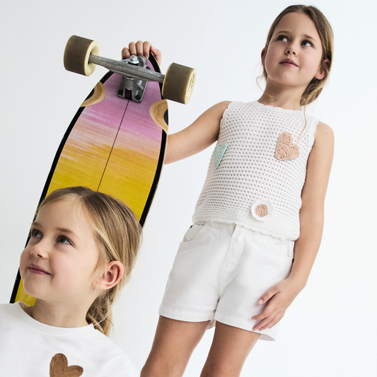 Top de Malha com Corações e Flor - EMC