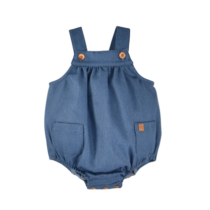 Fofo bebé em ganga com alças e bolsos - José Varón