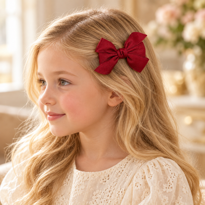 Laço de Cabelo Bordô para Menina