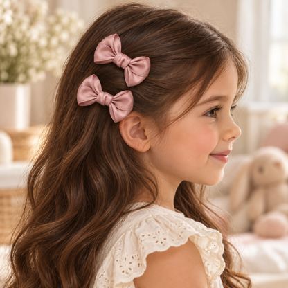 Conjunto de 2 Laços de Cabelo Rosa Velho