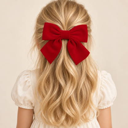Laço de Cabelo Grande Vermelho
