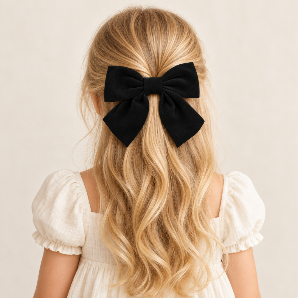 Laço de Cabelo Grande Preto