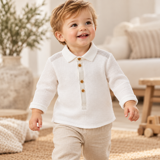 Camisa Branca menino - Yoedu