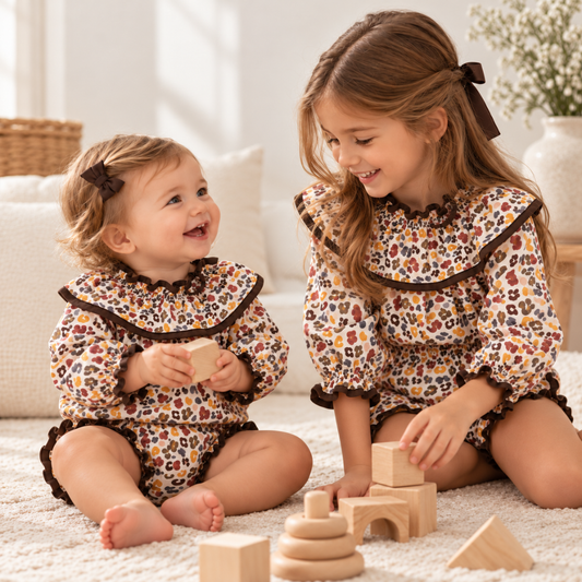 Tapa-Fraldas para Bebé Animal Print com Folhos - José Varón