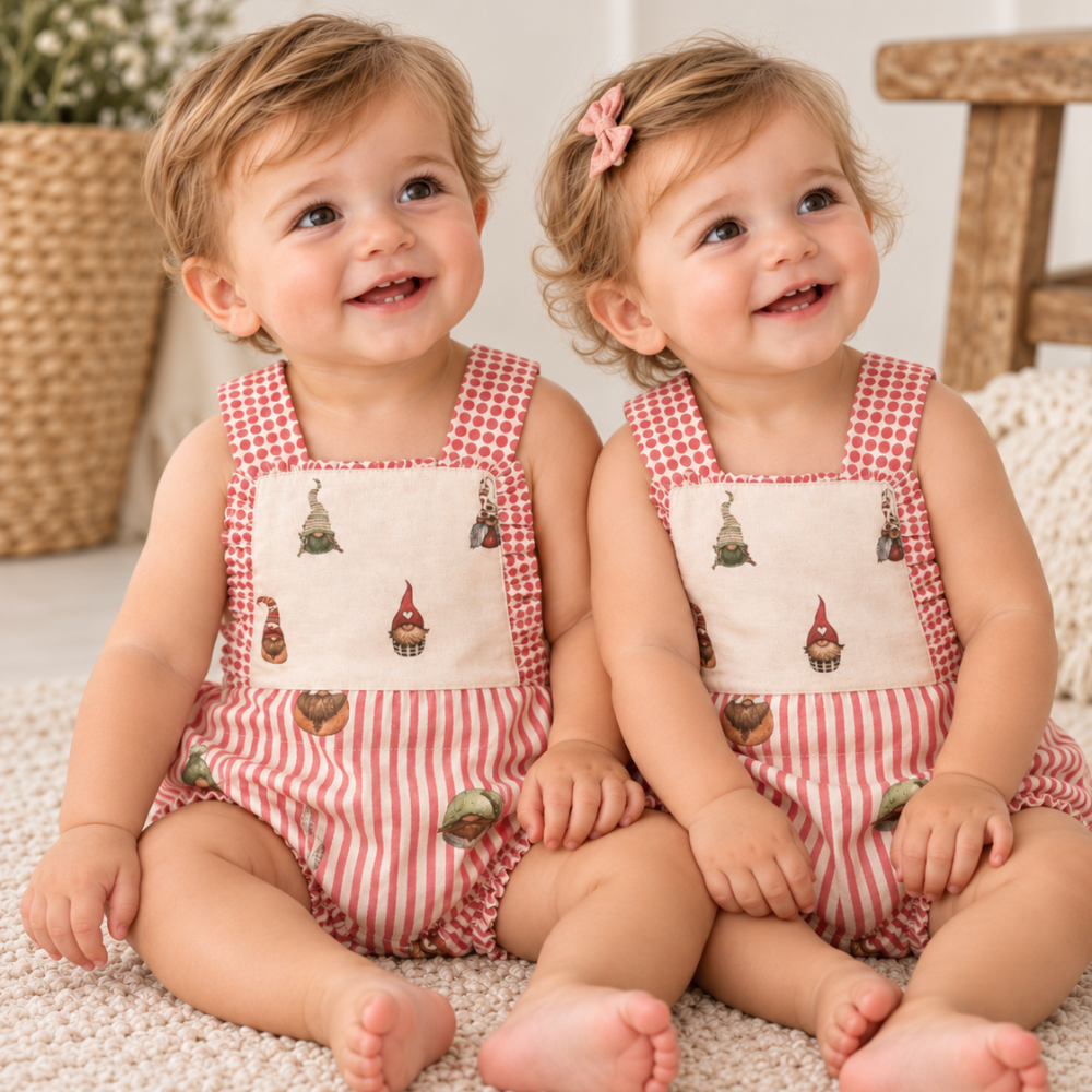 Fofo para Bebé com Alças Duendes – Vermelho
