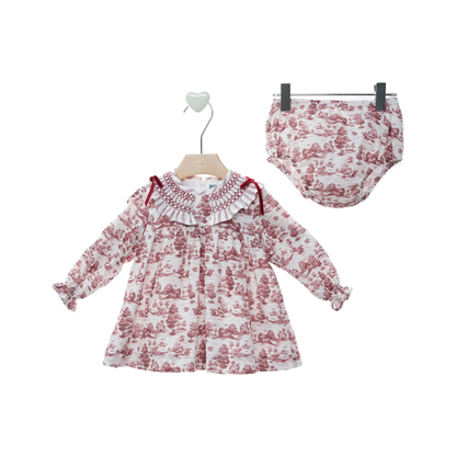 Conjunto de Vestido Curto com Tapa-Fraldas Bordô - Marta Y Paula