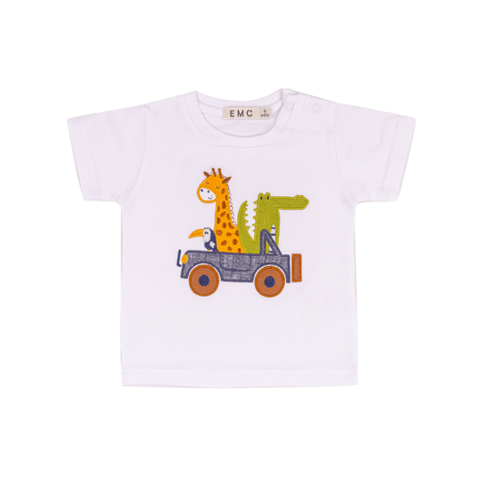 T-shirt Bebé Menino Safari com Animais - EMC