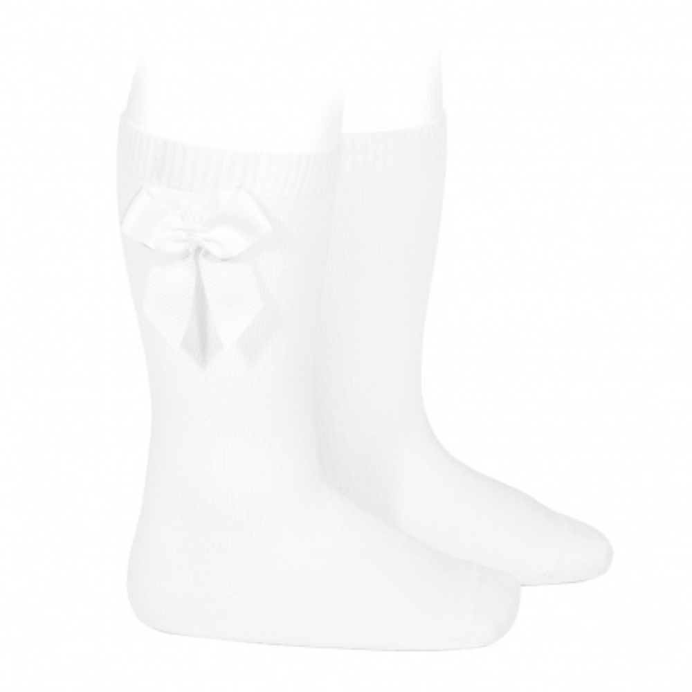 Meias Altas com laço Cóndor - Branco
