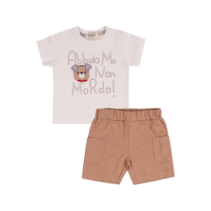 Conjunto T-shirt e Calções Cão para Menino- EMC