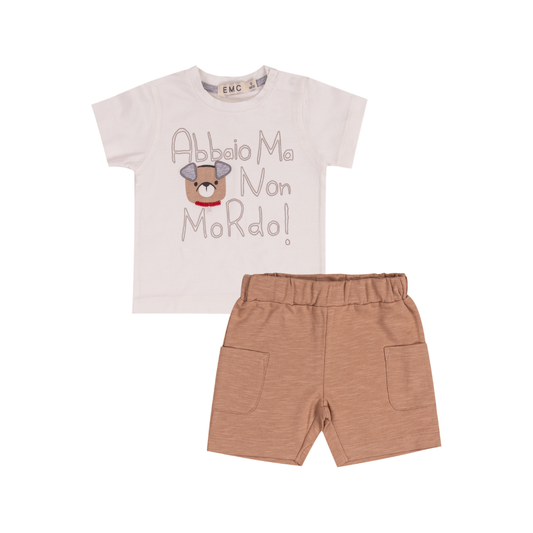 Conjunto T-shirt e Calções Cão para Menino- EMC