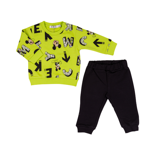 Conjunto Criança Mickey Verde Lima- EMC
