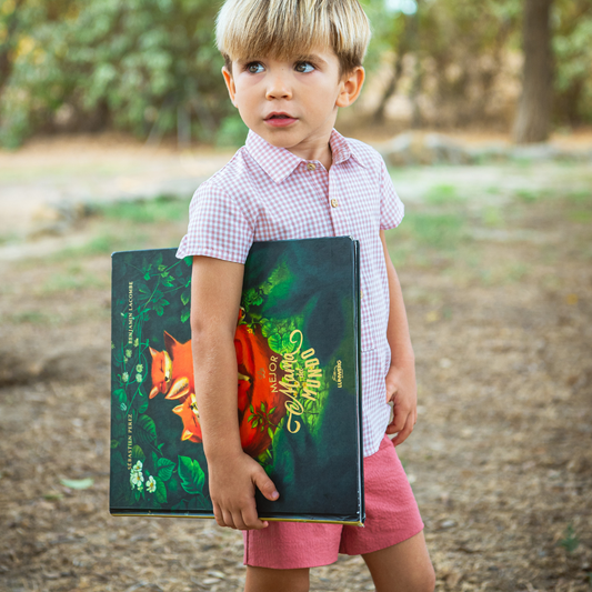 Conjunto Camisa Vichy Rosa e Calções Terracota - Marta Y