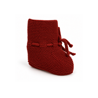 Botinhas de Bebé em Tricot Bordô- Sigar