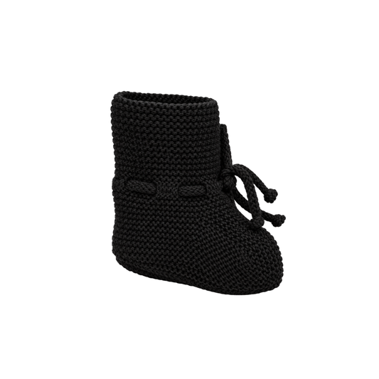 Botinhas de Bebé em Tricot Preto