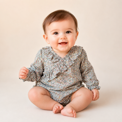 Fofo Floral com Folhos para Bebé Menina - Micolino