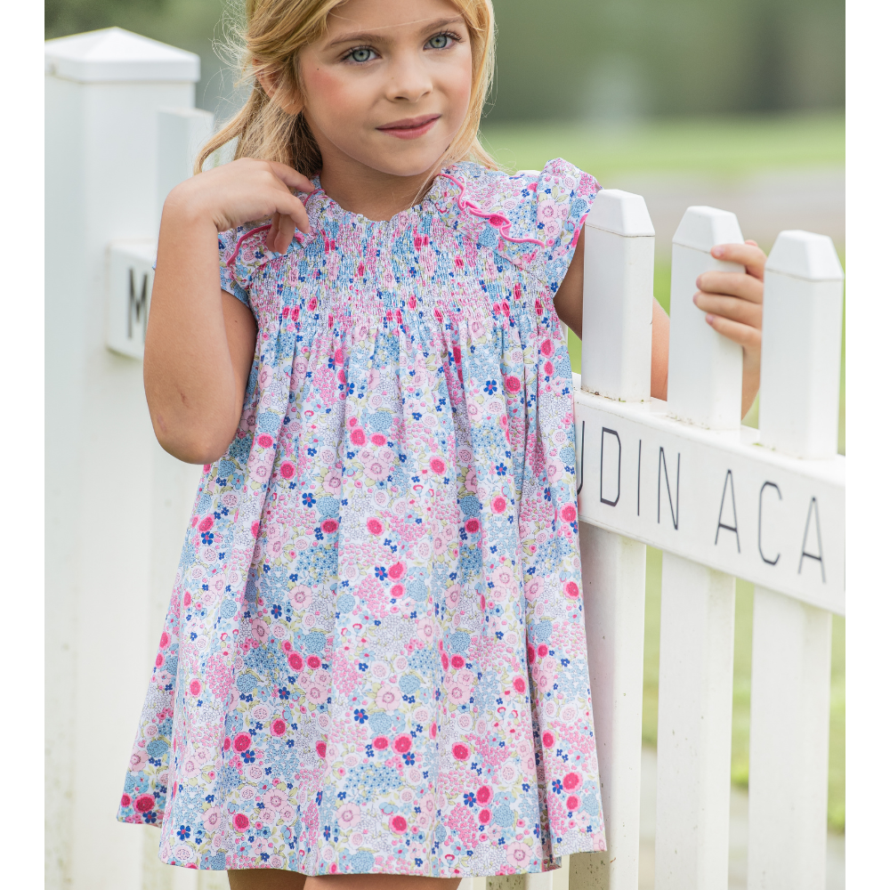 Vestido Menina "Marmolina" floral- Yoedu