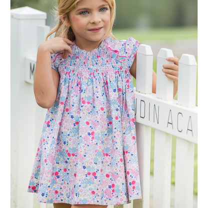 Vestido Menina "Marmolina" floral- Yoedu