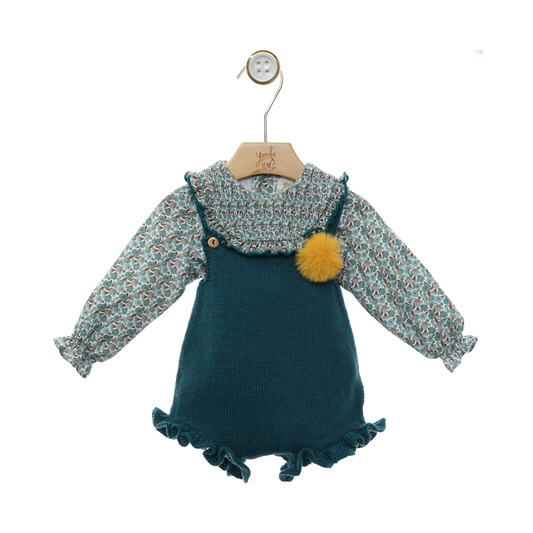 Conjunto Fofo de Malha com Blusa Floral - Yoedu