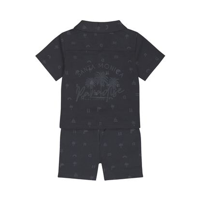 Conjunto Menino Azul Marinho – Camisa de Botões + Calções - Dirkje