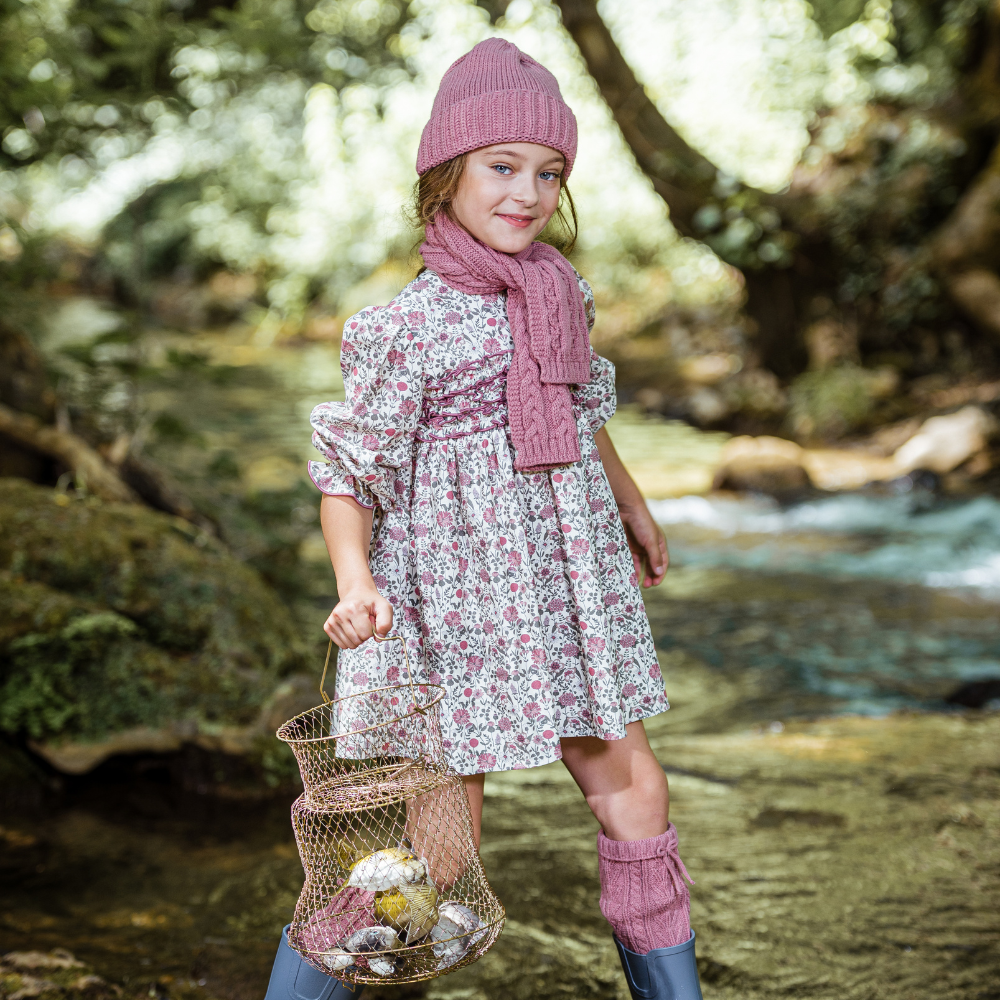 Vestido Floral com Folhos no Peito- Yoedu