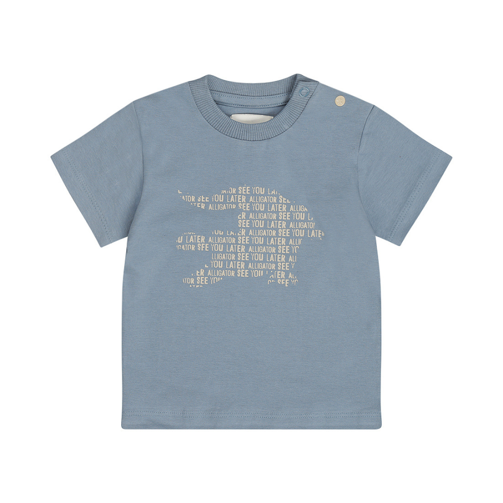 T-shirt Bebé Azul com Estampado -Dirkje