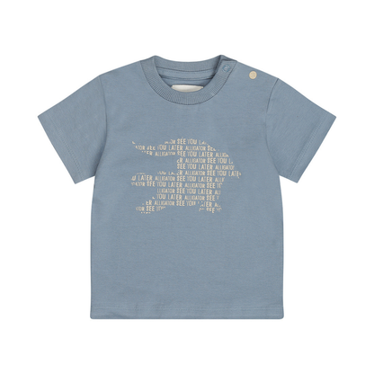 T-shirt Bebé Azul com Estampado -Dirkje