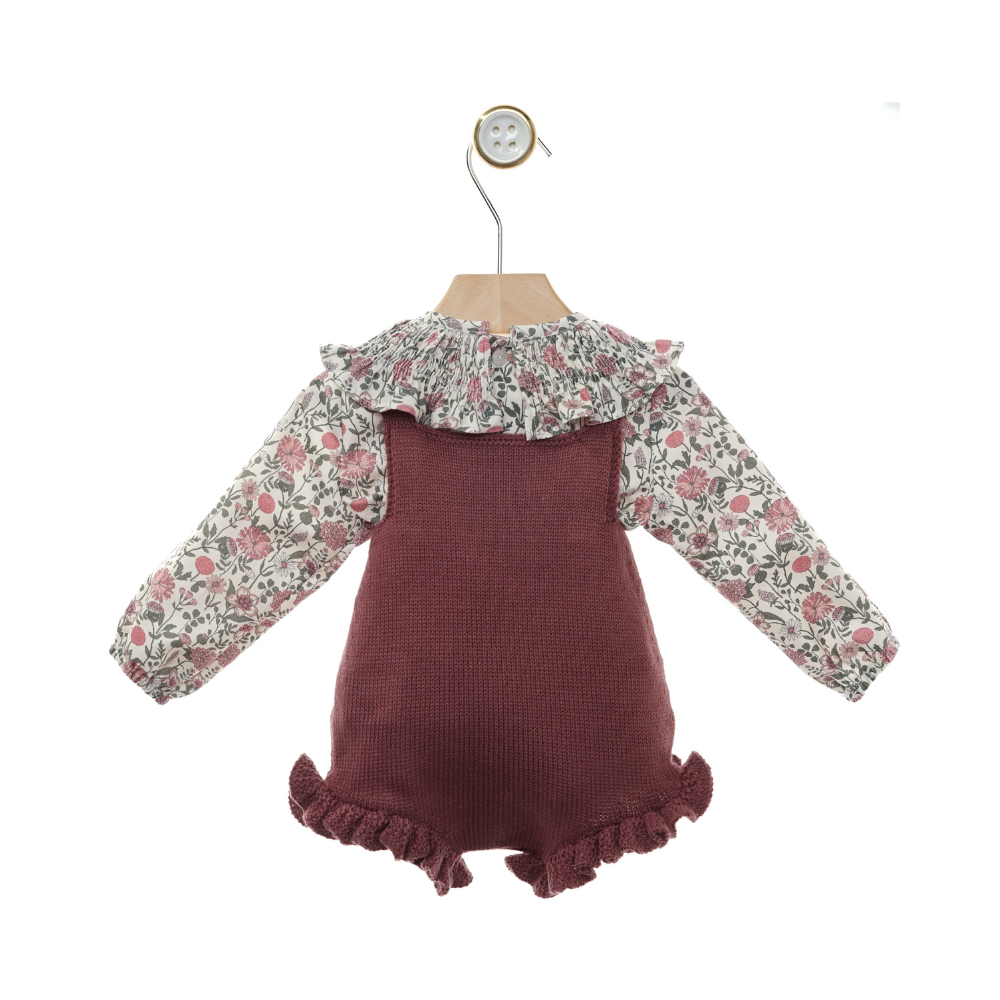 Conjunto Fofo de Malha com Gola Folhada- Yoedu