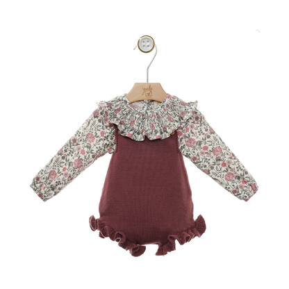 Conjunto Fofo de Malha com Gola Folhada- Yoedu