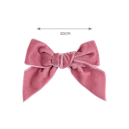 Laço de Cabelo em Veludo Rosa Velho- Cóndor
