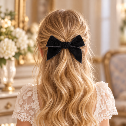 Laço de Cabelo em Veludo Preto - Cóndor