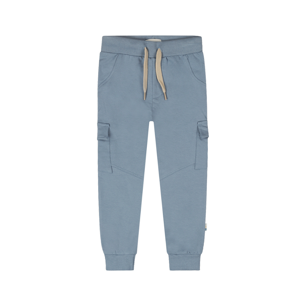 Calças Jogger Bebé Azul – Cintura com Cordão e Bolsos Laterais - Dirkje