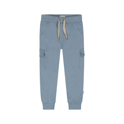 Calças Jogger Bebé Azul – Cintura com Cordão e Bolsos Laterais - Dirkje