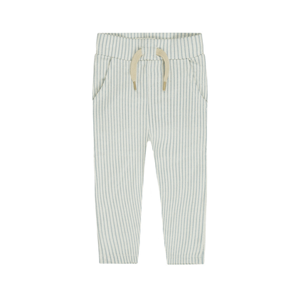 Calças Bebé Riscas Azul e Branco – Cintura com Cordão -Dirkje