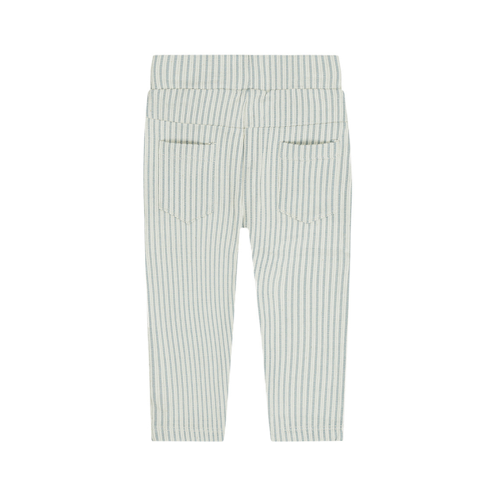 Calças Bebé Riscas Azul e Branco – Cintura com Cordão -Dirkje