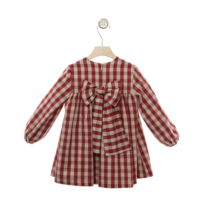 Vestido aos Quadrados com Peito Franzido- Yoedu