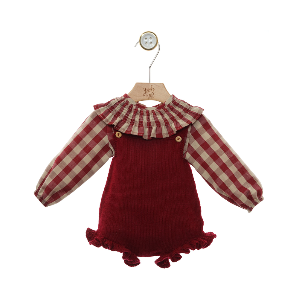 Conjunto Fofo de Malha com Blusa aos Quadrados - Yoedu
