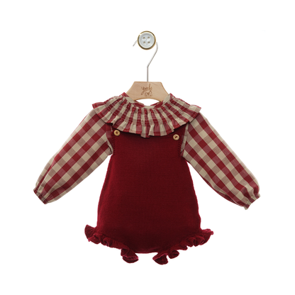 Conjunto Fofo de Malha com Blusa aos Quadrados - Yoedu
