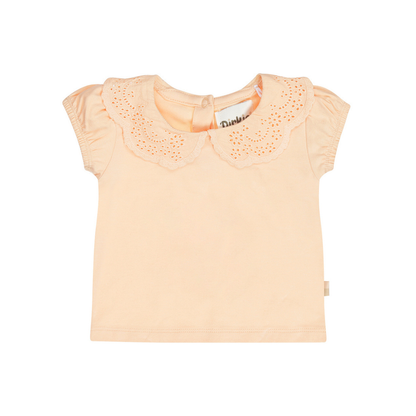 T-shirt Menina com Gola Bordada Inglesa - Dirkje