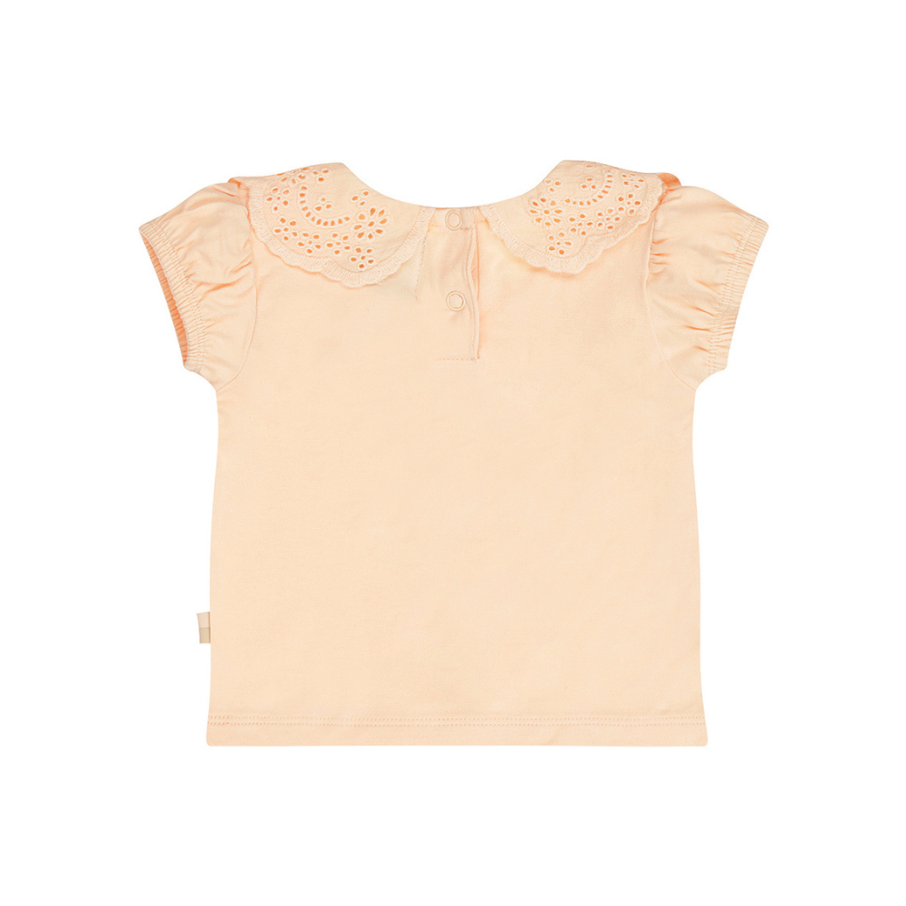 T-shirt Menina com Gola Bordada Inglesa - Dirkje