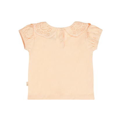 T-shirt Menina com Gola Bordada Inglesa - Dirkje