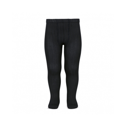 Collants com Pé Canelados Pretos – Cóndor