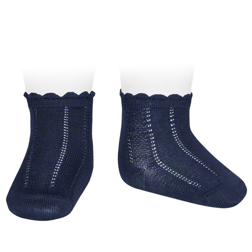 Meia de algodão fino Cóndor - Azul Marinho