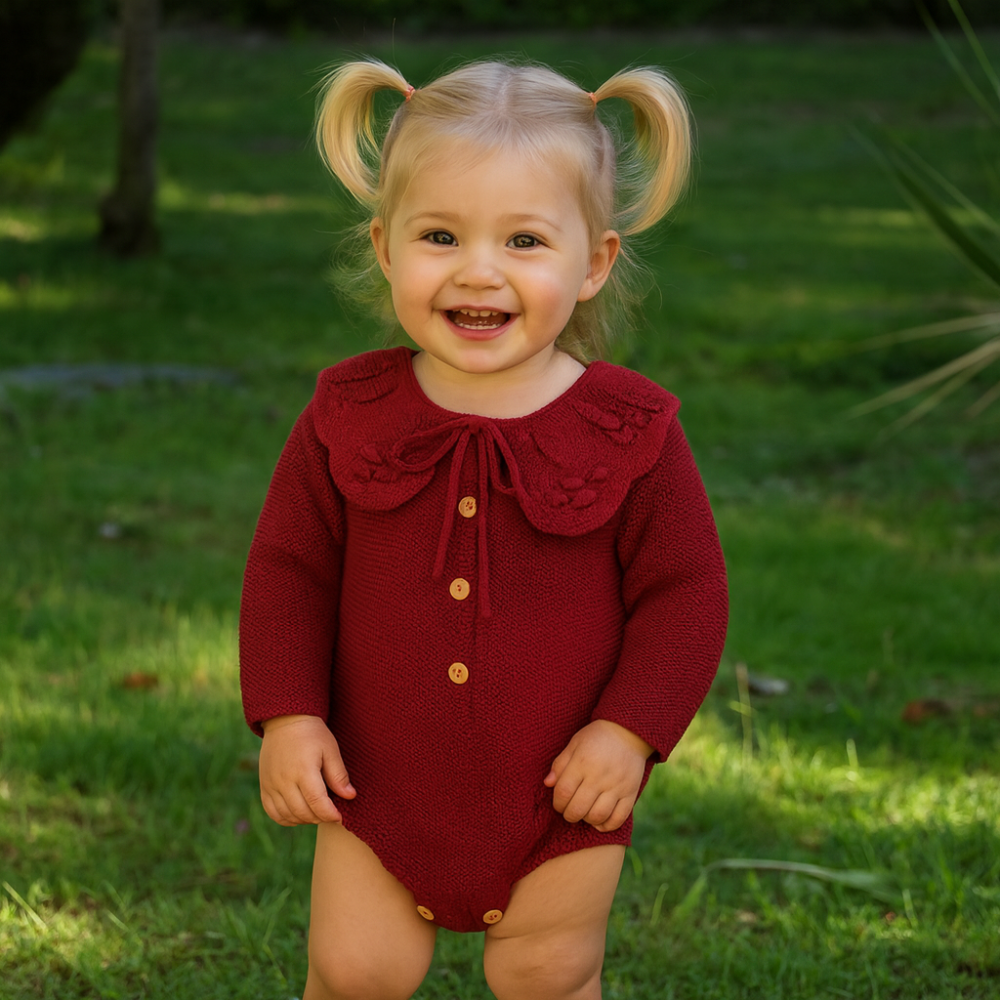 Fofo de Malha com Gola de Folho Bordô – Sigar