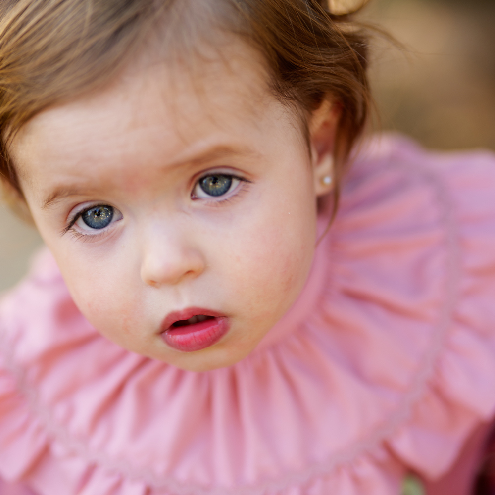 Blusa rosa com folho e manga comprida para menina - Cocote