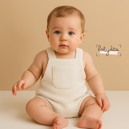 Fofo de bebé em bombazine bege claro - Cocote